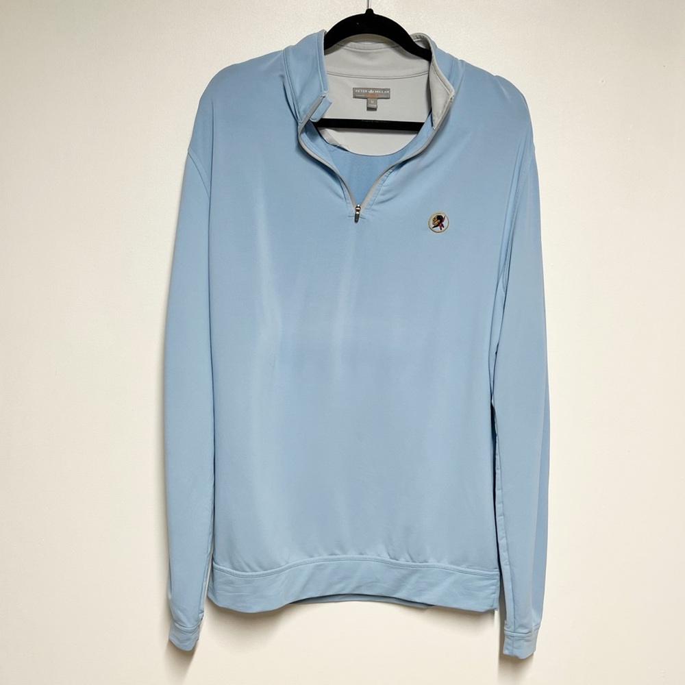 Peter Millar Perth Performance Quarter-Zip Pullover Blue Seminole Golf Club M